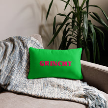 Load image into Gallery viewer, &quot;Grinchy&quot; Pillow by Maraillustrations

