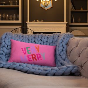 "Very Merry" Pillow by Maraillustrations