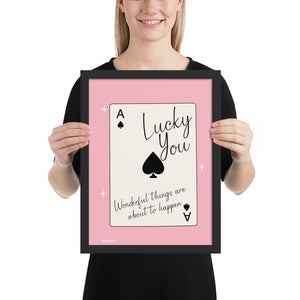"Lucky You" Framed poster by Maraillustrations