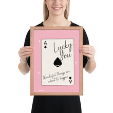 Load image into Gallery viewer, &quot;Lucky You&quot; Framed poster by Maraillustrations
