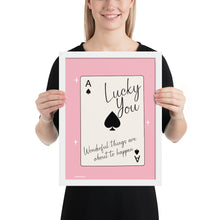 Load image into Gallery viewer, &quot;Lucky You&quot; Framed poster by Maraillustrations
