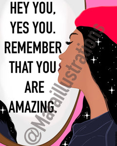 "You are amazing" Poster by Maraillustrations