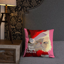 Load image into Gallery viewer, &quot;Have a furry Christmas&quot; Basic Pillow by Maraillustrations
