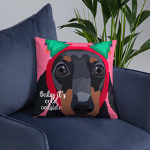 Load image into Gallery viewer, &quot;Baby it&#39;s cold outside&quot; Pillow by Maraillustrations
