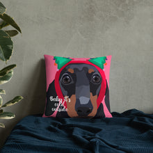 Load image into Gallery viewer, &quot;Baby it&#39;s cold outside&quot; Pillow by Maraillustrations
