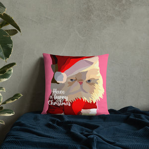 "Have a furry Christmas" Basic Pillow by Maraillustrations