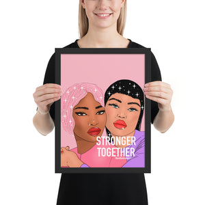 "Stronger together" Framed poster by Maraillustrations