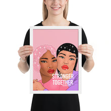 Load image into Gallery viewer, &quot;Stronger together&quot; Framed poster by Maraillustrations
