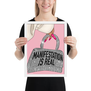 "Manifestation is real" Framed poster by Maraillustrations