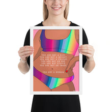 Load image into Gallery viewer, &quot;You are a Woman&quot; Framed poster by Maraillustrations
