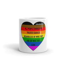 Load image into Gallery viewer, &quot;All people should be treated equally&quot; Mug by Maraillustrations

