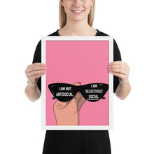 Load image into Gallery viewer, &quot;I am not Antisocial&quot; Framed poster by Maraillustrations

