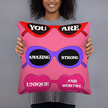 Load image into Gallery viewer, &quot;You are amazing&quot; Pillow by Maraillustrations

