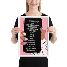 Load image into Gallery viewer, &quot;Don&#39;t worry&quot; Framed poster by Maraillustrations
