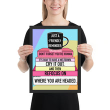 Load image into Gallery viewer, &quot;Just a Friendly Reminder&quot; Framed poster by Maraillustrations
