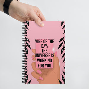 "Vibe of the day" Spiral notebook by Maraillustrations