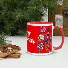 Load image into Gallery viewer, &quot;Merry Christmas&quot; Mug with Color Inside by Maraillustrations
