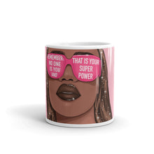 Load image into Gallery viewer, &quot;No one is you&quot; White glossy mug by Maraillustrations
