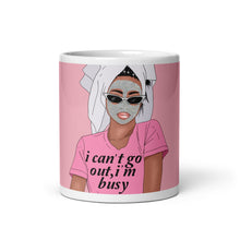 Load image into Gallery viewer, &quot;I&#39;m busy&quot; White glossy mug by Maraillustrations
