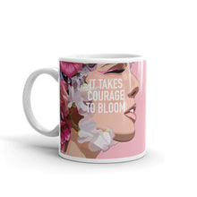 Load image into Gallery viewer, &quot;It takes courage to bloom&quot; Mug by Maraillustrations
