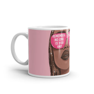 "No one is you" White glossy mug by Maraillustrations